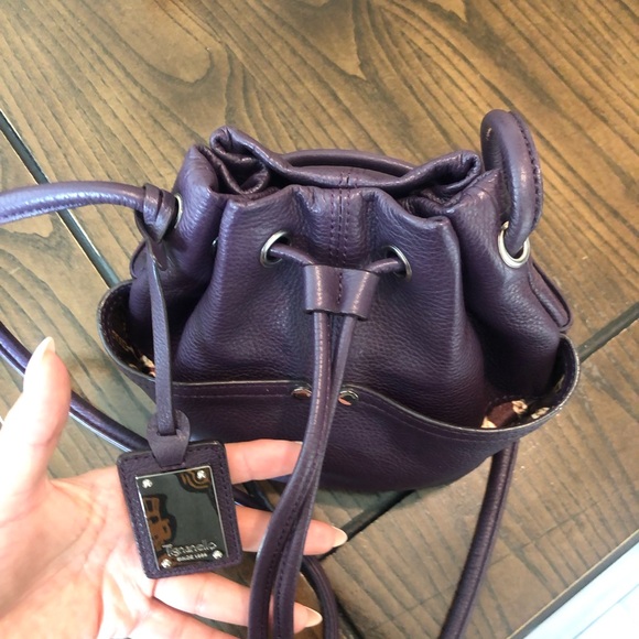 Purple Drawstring Bucket Bag - Picture 1 of 5